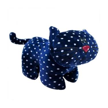 Imagem de Gato Azul Pintas Brancas 30cm - Pelúcia - Fofy Toys