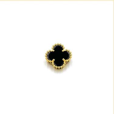 Imagem de Pingente Trevo Em Ouro 18k Com Pedra Onix Natural 4 Folhas - Golden Ma