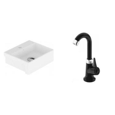 Imagem de Conjunto para Banheiro Cuba de Semi-Encaixe Roma 11,5cmx33cmx29cm e To