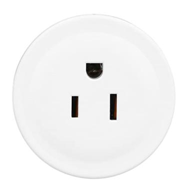 Imagem de Smart Socket PC Isolado Shell Função de temporização do controle remoto Mini Smart WiFi Plug US Plug 100‑240 V branco