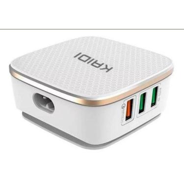 Imagem de Carregador Super Rápido Usb 6 Portas Hub Tomada - kapbom
