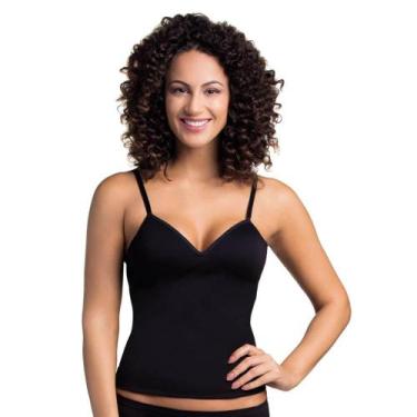 Imagem de Camisete Segunda Pele com Bojo Trifil C03321 Microfibra, P, Preto