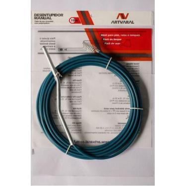 Imagem de (2pçs) Desentupidor Manual Manivela Cabo Aço 10m Ralo Pia - ART-VARAL