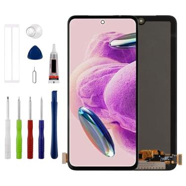 Imagem de Duotipa [Suporta impressões digitais][Novo] Display OLED Touch Screen Digitalizador Substituição para Xiaomi Redmi Note 12S 6,43'' 2303CRA44A com kit de ferramentas de reparo técnico - preto.