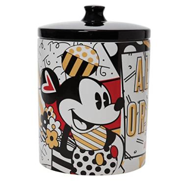 Imagem de Enesco Disney by Britto Midas, pote de biscoito original do Mickey e Minnie Mouse, 24 cm, multicolorido