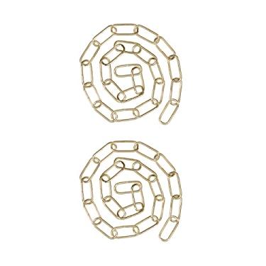 Imagem de Aspen Creative Latão quente, 21120-13-2, corrente resistente de aço de 1,2 m para pendurar peso máximo 27 kg luminária/plantas swag, calibre 10, conjunto com 2