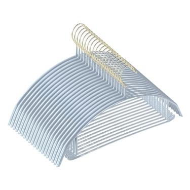 Imagem de MOPALL Cabides de roupas, pacote com 20, cabides antiderrapantes para suéter, sem batidas, 41 cm de largura, durável e forte, para camisa, casaco, vestido, saia, cabides de terno com barra de calça