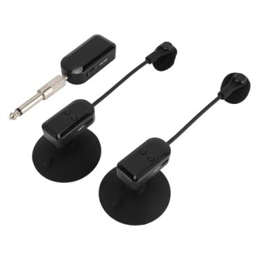 Imagem de sistemas de Microfone de Saxofone Sem Fio, sistemas de Captação de Microfone de Instrumento Com Clipe para Sax e Trompete, Alcance de 131 Pés, Microfone de Violino Estável Com
