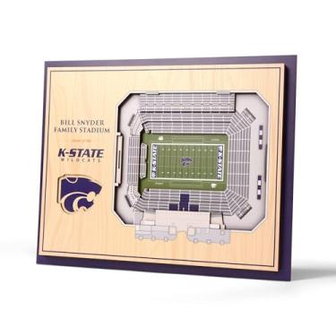 Imagem de YouTheFan NCAA Kansas State Wildcats 5 camadas StadiumView Wall Art
