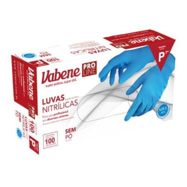 Imagem de Luvas Nitrílicas Vabene Pro Line Sem Pó Tam:p C/100 Uni Azul Ref.:3075