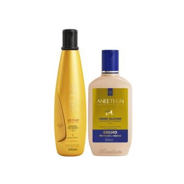 Imagem de Kit Aneethun Shampoo Repair e Creme de Silicone Linha A