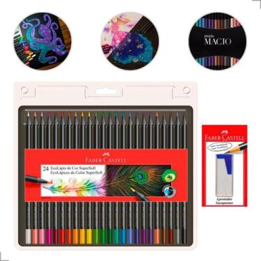 Imagem de Lapis De Cor 24 Cores Supersoft e 1 Apontador Depósito Kit Original Fa