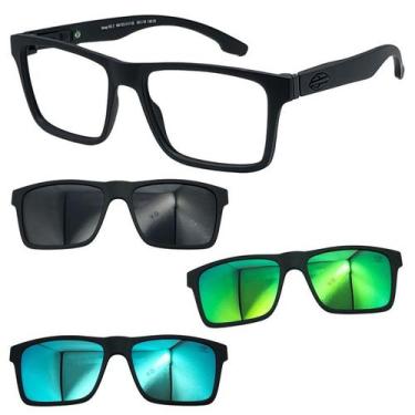 Imagem de Oculos Mormaii Swap NG2 6153 Preto Fosco Com 3 Clipons, Cinza, Azul, V