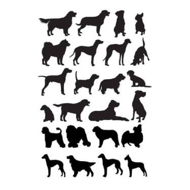 Imagem de Kit 24 Tatuagem Temporaria Tema Cachorros Mod 02 - Chinesa
