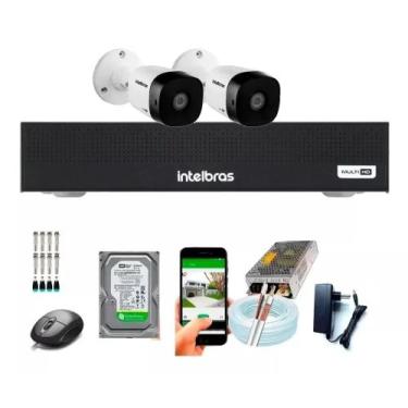 Imagem de Kit 2 Câmeras Intelbras Dvr Mhdx 1204 Com Hd Completo Cftv