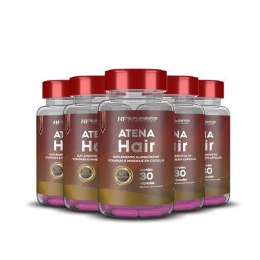 Imagem de 5x Atena Vitamina Para Crescimento Cabelo Saudavel E Forte - HF SUPLEM