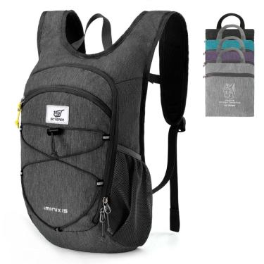 Imagem de Mochila de caminhada SKYSPER 15L dobrável leve preta