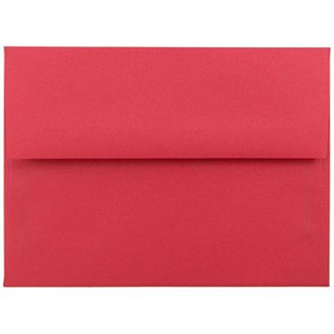 Imagem de Envelopes de convite coloridos JAM PAPER A6 - 11,43 x 16,5 cm - Reciclado vermelho - Volume 250/caixa