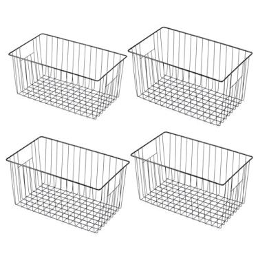 Imagem de Nprohuge caixas organizadoras de freezer, cestas de freezer verticais para freezer vertical de 16, 17, 21 pés cúbicos, organizador de freezer durável usa totalmente o espaço para melhorar a