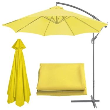 Imagem de Guarda-sol capa de substituição para dossel 2 m/2,7 m/(6,5'/8,8'/9,8') cobertura de tecido superior para guarda-sol pano para 6/8 costelas padrão, pano de substituição de guarda-chuva de pátio (cor: