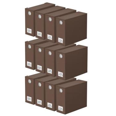 Imagem de SpaceAid Pacote com 12 organizadores e armazenamento de lençóis, organizador de lençóis dobrável para armário de linho, conjunto de lençóis com janela GG (tamanho queen e king) recipiente de cama