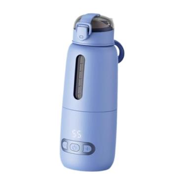 Imagem de MYCENSE Aquecedor de Mamadeira Portátil Garrafa de Vidro Aquecimento Rápido Bebê USB Recarregável Aquecedor para Bebê Veículo Viagem Camping, azul 300ml