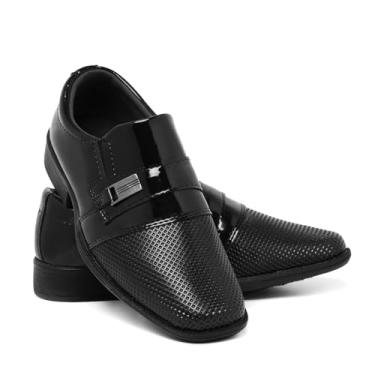 Imagem de Sapato Social Infantil Moderno Verniz 448 (Preto, BR, Criança de 4 a 8 anos, Numérico, 28)