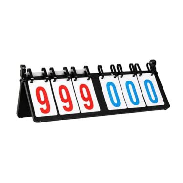 Imagem de Pegciuho Flip Scoreboard, de pontuação de mesa, goleiro de escore de 6 dígitos, balcão de pontuação para futebol