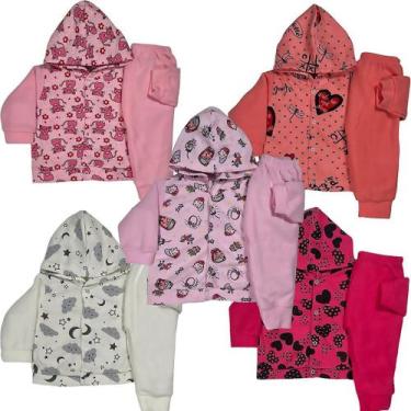 Imagem de Kit 4 Conjunto Inverno Infantil Bebe Soft Roupa Frio Menina Menino - B