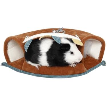 Imagem de Copfeu Gaiola de hamster, brinquedos para hamster, gaiolas de porquinho-da-índia, bolsa de esquilo, cama pendurada, túnel de hamster, decoração de animais de estimação, almofada para cama de hamster,