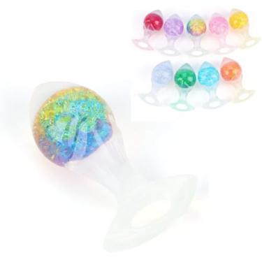 Imagem de Plug Anal Seta Médio Em Silicone Com Esfera De Vidro Interno Estimulação Mais Prazer Anal [COLORIDO]