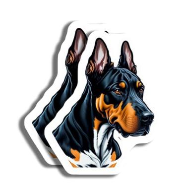 Imagem de Adesivo Doberman Pinscher - Adesivo de raça de cachorro - Presente para amantes de animais de estimação - Decalque de animal - Adesivo de cachorro fofo - Adesivo de vinil - Presente de dono de animal