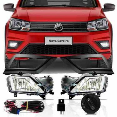 Imagem de Kit Farol Neblina Milha Gol Voyage Saveiro 2020 2021 2022 G8 Botão de Painel