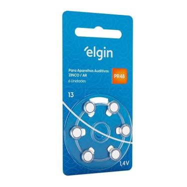 Imagem de Pilha Auditiva Elgin Tamanho 13 Pr48 1,4v Com 6 Unidades