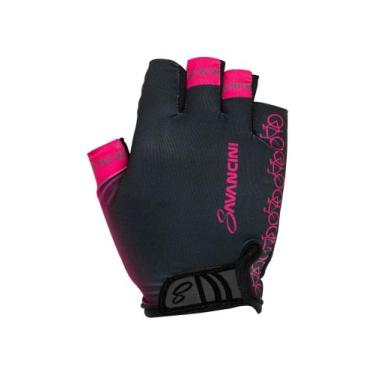 Imagem de Luva Para Ciclismo Preta e Rosa Bike Aberta Savancini (1206-003), M