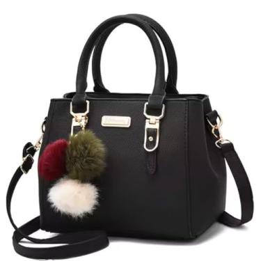 Imagem de Bolsa Feminina Pequena Transversal E Alça De Mão Tote Barata (PRETO)