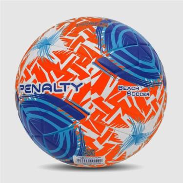 Imagem de Bola Futebol De Praia Penalty Fusion XXIII, Unico, Laranja, Azul