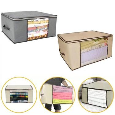 Imagem de Organizador Saco Guarda Roupas De Cama Porta Edredon 90L GG - Ami, Beg