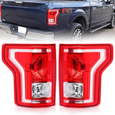 Imagem de Boine Luz traseira compatível com 2015 2016 2017 Ford F150 F-150 lâmpadas de freio do lado do motorista e do passageiro - Lâmpada incluída substitui FL3Z-13405-A FL3Z-13404-A