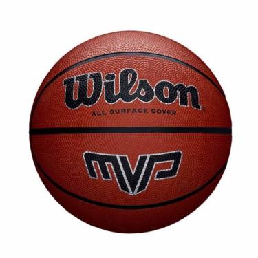 Imagem de Bola Basquete Wilson MVP Unissex WTB1419XB07, 7, Laranja, Preto