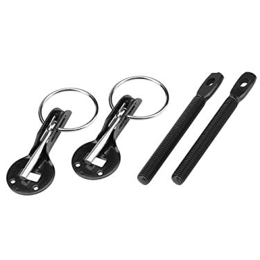 Imagem de Universal Bonnet Hood Pin Lock Kit Kit Sport Car Secure Engine Bay Acessórios (BLACK)
