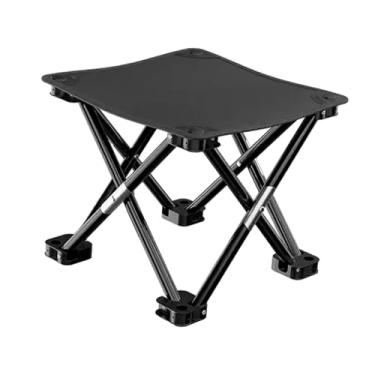 Imagem de menolana Campo de camping dobrável para apoio para pés compacto resistente, Preto, 33cmx33cmx32cm