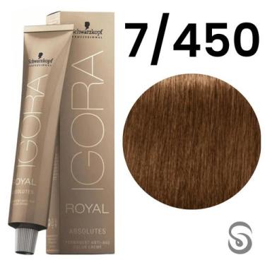 Imagem de Schwarzkopf Igora Absolutes Coloração 7/450  Louro Médio Bege Dourado 