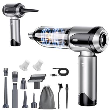 Imagem de wagkew Aspirador De Pó Portátil Sem Fio Para Carro, 20000Pa, 120W, 4 Em 1, Alta Potência E Espanador Ar, Soprador Vários Bicos, Motor Escova, 3 Modos Velocidade, Casa, Animais Estimação, Escritório