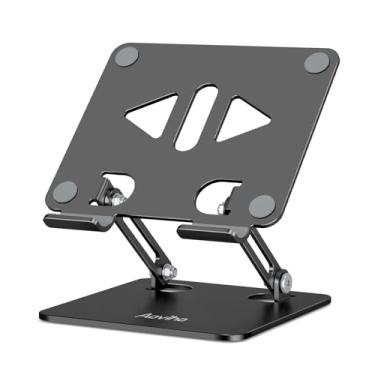 Imagem de Aoviho Suporte de tablet para mesa, suporte ajustável para tablet de mesa, suporte dobrável de alumínio para iPad Pro 12.9, iPad Air Mini, Samsung Galaxy Tabs Z Fold Kindle Fire de 4 a 12 polegadas