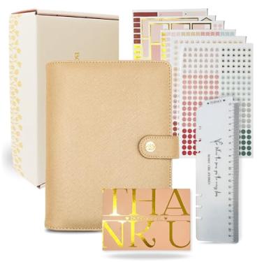 Imagem de Bossy Girl Journey Pasta planejadora vertical semanal sem data (ouro)