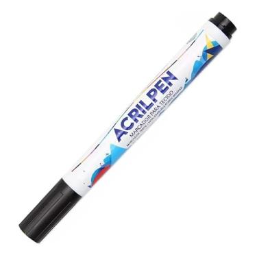 Imagem de Caneta Para Tecido Acrilpen 1 Unidade - Acrilex - Pintura Permanente e Personalização É Ideal Para Personalizar E Detalhar Seus Projetos De Tecido Com Precisão E Durabilidade (520 Preto)