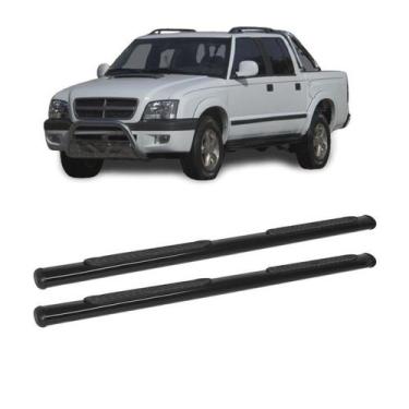 Imagem de Estribo S10 1996 1997 1998 1999 Cabine Dupla Preto Oblongo - CCF