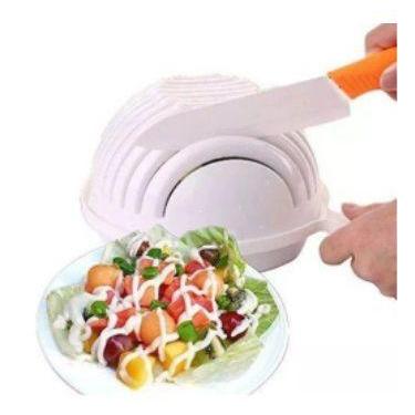 Imagem de Fatiador Salada Bowl Lava Cortador Fatiador Escorredor Frutas Tigela L