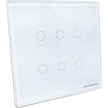 Imagem de Interruptor Inteligente 4X4 Wifi 6 Botões Touch Alexa Google